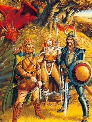 Dragonlance Dragons of Autumn Twilight Larry Elmore D&D Poster 1984 Wall Art