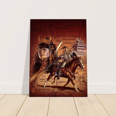 GOLDEN KHAN OF ETHENGAR BY CLYDE CALDWELL POSTER D&D FANTASY RPG VIBRANT 2
