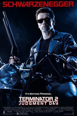 Terminator 2 Judgment Day Movie Poster 1991 Schwarzenegger
