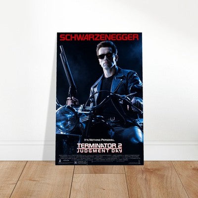 Terminator 2 Judgment Day Movie Poster 1991 Schwarzenegger 2