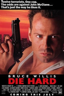 Die Hard (1988) Movie Poster - Bruce Willis Action Film Poster