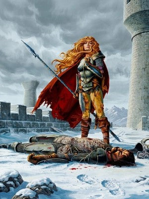 Dragonlance Death of Sturm Larry Elmore Dungeons & Dragons Poster 1986 Wall Art
