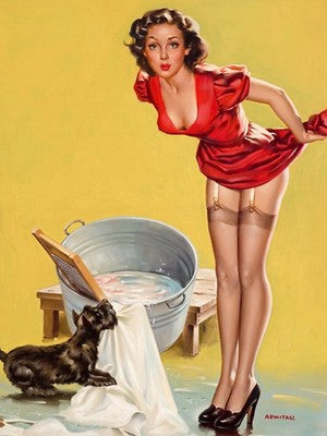 Dog-On-It by Arnold Armitage Vintage Pinup Poster