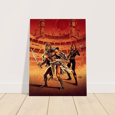 ON ARENA THE HUNTER BY CLYDE CALDWELL POSTER FANTASY SHARP-DETAIL WALLART 2