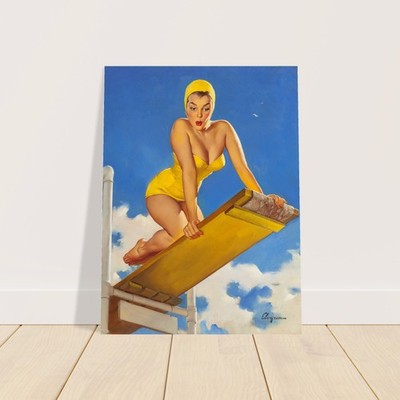 Gil Elvgren High and Shy (1950) Poster - Vintage Pin-Up Art 2