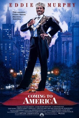 Coming to America Movie Poster Eddie Murphy 1988 Classic Film Art