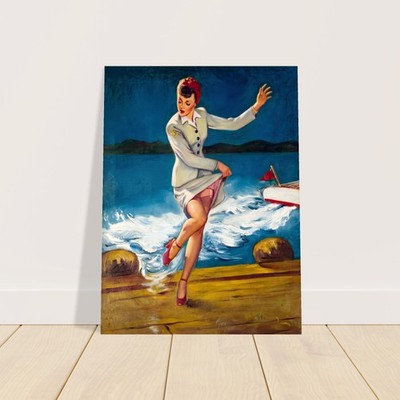 Gil Elvgren What a Break (1944) Vintage Pin-Up Poster 2