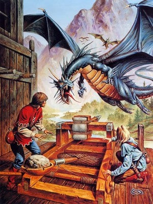 CLAW OF THE DRAGON BY CLYDE CALDWELL POSTER FANTASY WALLART VIBRANT
