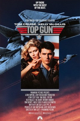 Top Gun 1986 Movie Poster - Tom Cruise Kelly McGillis Classic Film Art