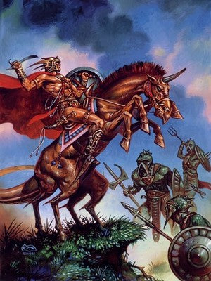 THE GODS OF MARS 1981 BY CLYDE CALDWELL POSTER FANTASY WALLART D&D