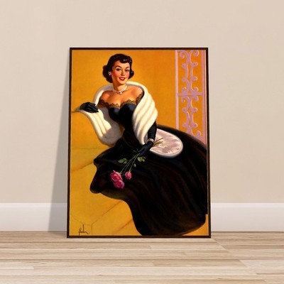 Art Frahm Brunette with Roses (1949) - Framed Poster 2
