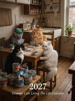 2027 Grumpy Cats Living The Life Wall Calendar Funny Cat