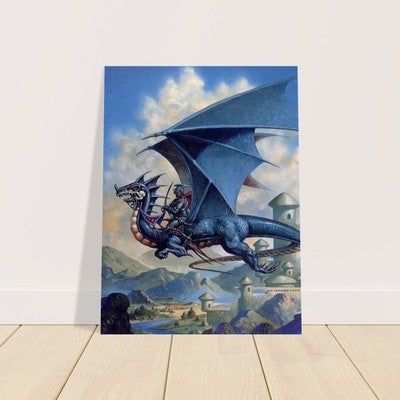 DRAGON STEED BY CLYDE CALDWELL POSTER FANTASY VIBRANT-COLORED SHARP-DETAIL 2