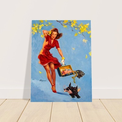Gil Elvgren Finders Keepers (1945) Vintage Poster - Retro Pin-Up Art 2
