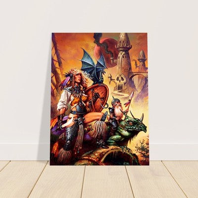 ESCAPE FROM SKULL KEEP BY CLYDE CALDWELL POSTER D&D RPG SHARP-DETAIL FANTASY 2