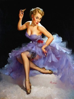 Gil Elvgren Out of the Running (1953) Poster - Vintage Pin-Up Art