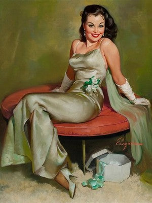 Captivating by Gil Elvgren (1950) Vintage Poster - Classic Pin-Up Art