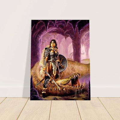 THE WORM HAS TURNED BY CLYDE CALDWELL POSTER D&D FANTASY DUNGEONS 2
