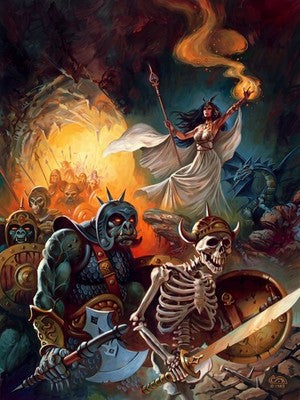 WHITE MAGIC BY CLYDE CALDWELL POSTER D&D VIBRANT-COLORED SHARP-DETAIL WALLART