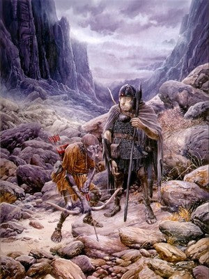 Two Orcs in the Land of Shadow by Alan Lee (1994) Poster - Lord of The Rings Art
