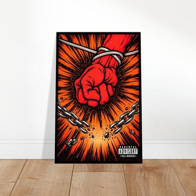 Metallica St Anger Album Poster – Fist Breaking Chains Icon Wall Art Decor 2
