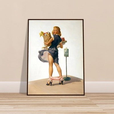 Art Frahm O-Oh! (1955) Framed Poster - Vintage Pin-Up 2