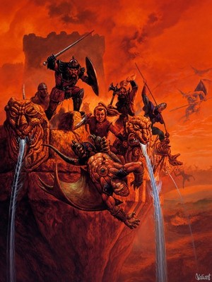 Dragonlance Dragons of Glory Jeff Easley Dungeons & Dragons Poster 1986 Wall Art