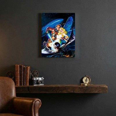 Norman Saunders Polaris and Goddess Glorian Canvas Wall Art 24x32 Stretched 3