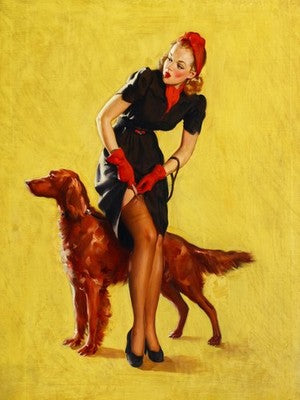 A Hitch in Time by Gil Elvgren (1941) Vintage Poster