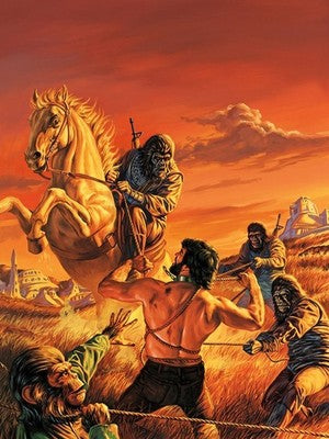 Planet of the Apes #2 by Bob Larkin (1974) Poster - Sci-Fi