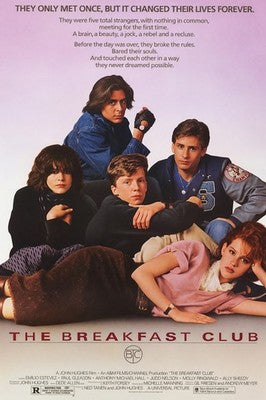 The Breakfast Club Movie Poster 1985 - Iconic 80s Film Art