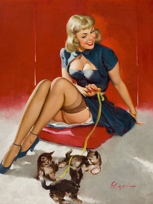 Gil Elvgren Some Cute Tricks (1951) Vintage Pin-Up Poster