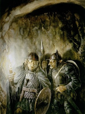 Gorbag and Shagrat by Alan Lee (1991) Fantasy Poster - Lord of The Rings Art