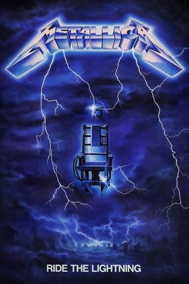 Metallica Ride the Lightning 1984 Poster – Heavy Metal Album Art Wall Art Decor