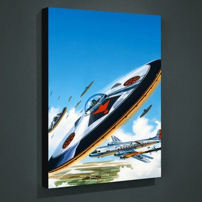 Edward Valigursky Amazing Stories October 1957 Canvas Wall Art 24x32 Stretched