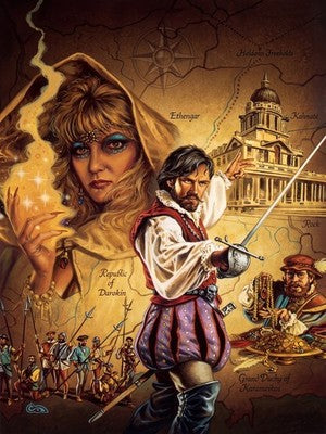 REPUBLIC OF DAROKIN BY CLYDE CALDWELL POSTER D&D FANTASY WALLART VIBRANT
