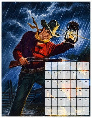 2027 Sam Cherry - Pulp Western Wall Calendar Pin-Up Vintage 2