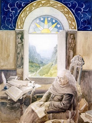 Alan Lee Bilbo at Rivendell Lord of The Rings (1991) Poster
