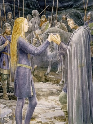 Alan Lee Éowyn Bids Aragorn Farewell Lord of The Rings Poster