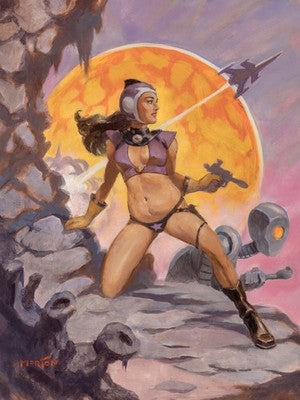 Space Girl Moon Patrol by Dan Morton (2020) Sci-Fi Poster
