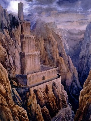 Tower of Cirith Ungol by Alan Lee - Lord of the Rings Poster