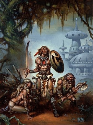 HADON OF ANCIENT OPAR BY CLYDE CALDWELL POSTER FANTASY WALLART RPG VIBRANT
