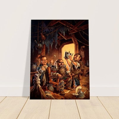 FLINT THE KING BY CLYDE CALDWELL POSTER D&D SHARP-DETAIL VIBRANT-COLORED RPG 2