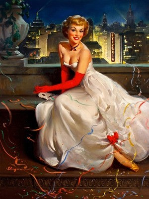 Gil Elvgren Miss Sylvania in Manhattan 1950 Poster
