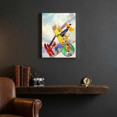 Rudolph Belarski Aces 1932 WWI Dogfight Canvas Wall Art 24x32 Stretched 3