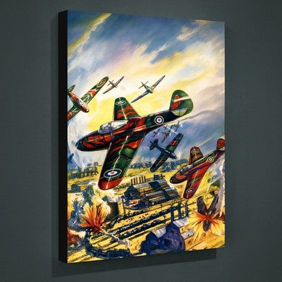 Rudolph Belarski High Ramparts WWII Fighter Planes Canvas Wall Art 24x32
