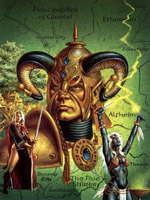 THE ELVES OF ALFHEIM 1988 BY CLYDE CALDWELL POSTER FANTASY WALLART D&D