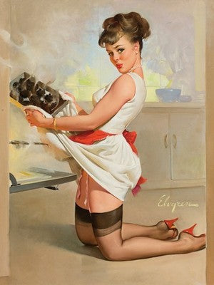 Let's Eat Out by Gil Elvgren (1967) Vintage Pin-Up Poster