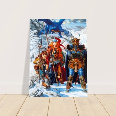 Dragonlance Dragons of Winter Night Larry Elmore D&D Poster 1985 Wall Art 3