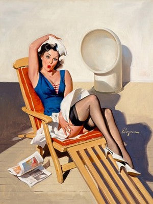 Gil Elvgren Skirts Ahoy (1967) Vintage Pin-Up Poster